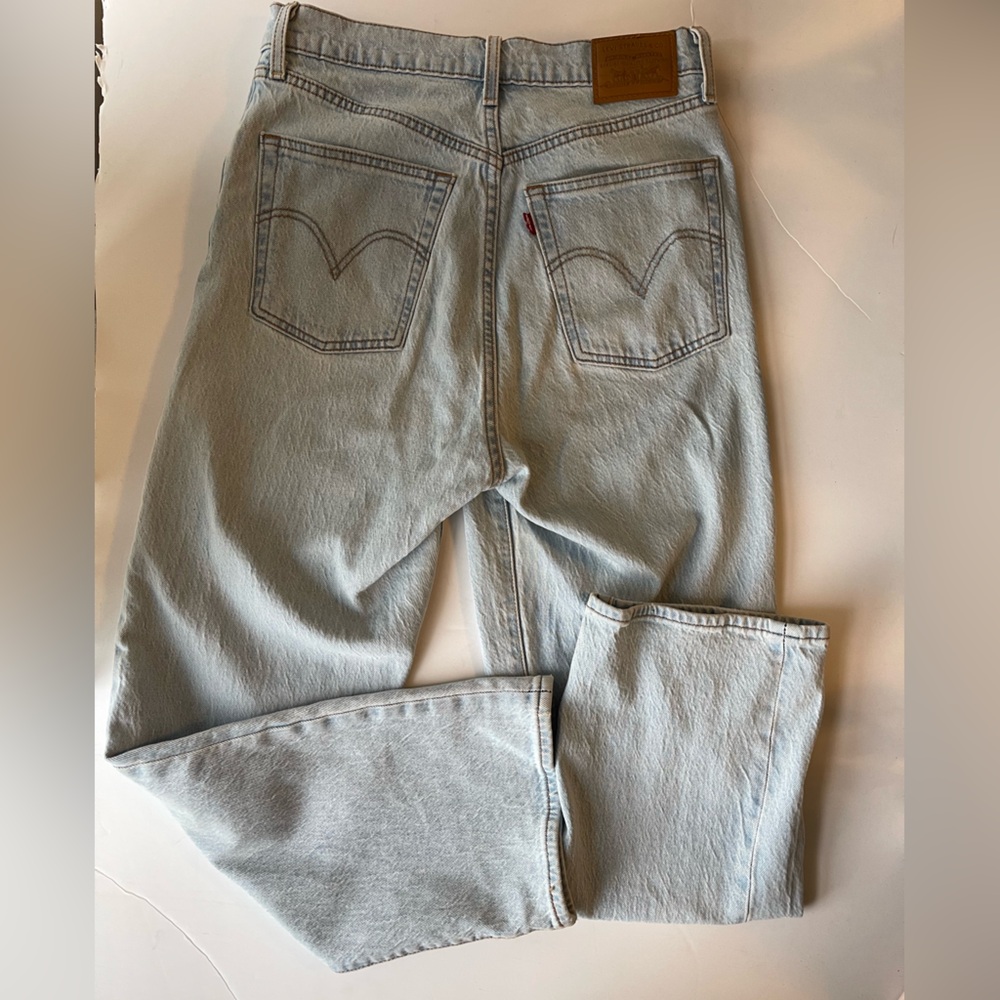 Levi’s Premium Ribcage Ankle Straight Stretch Jean Light Wash 29 - Picture 16 of 16